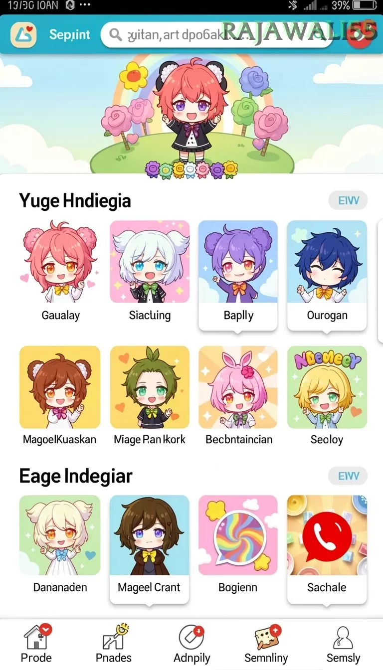 Cuplikan layar EE789 — menu navigasi